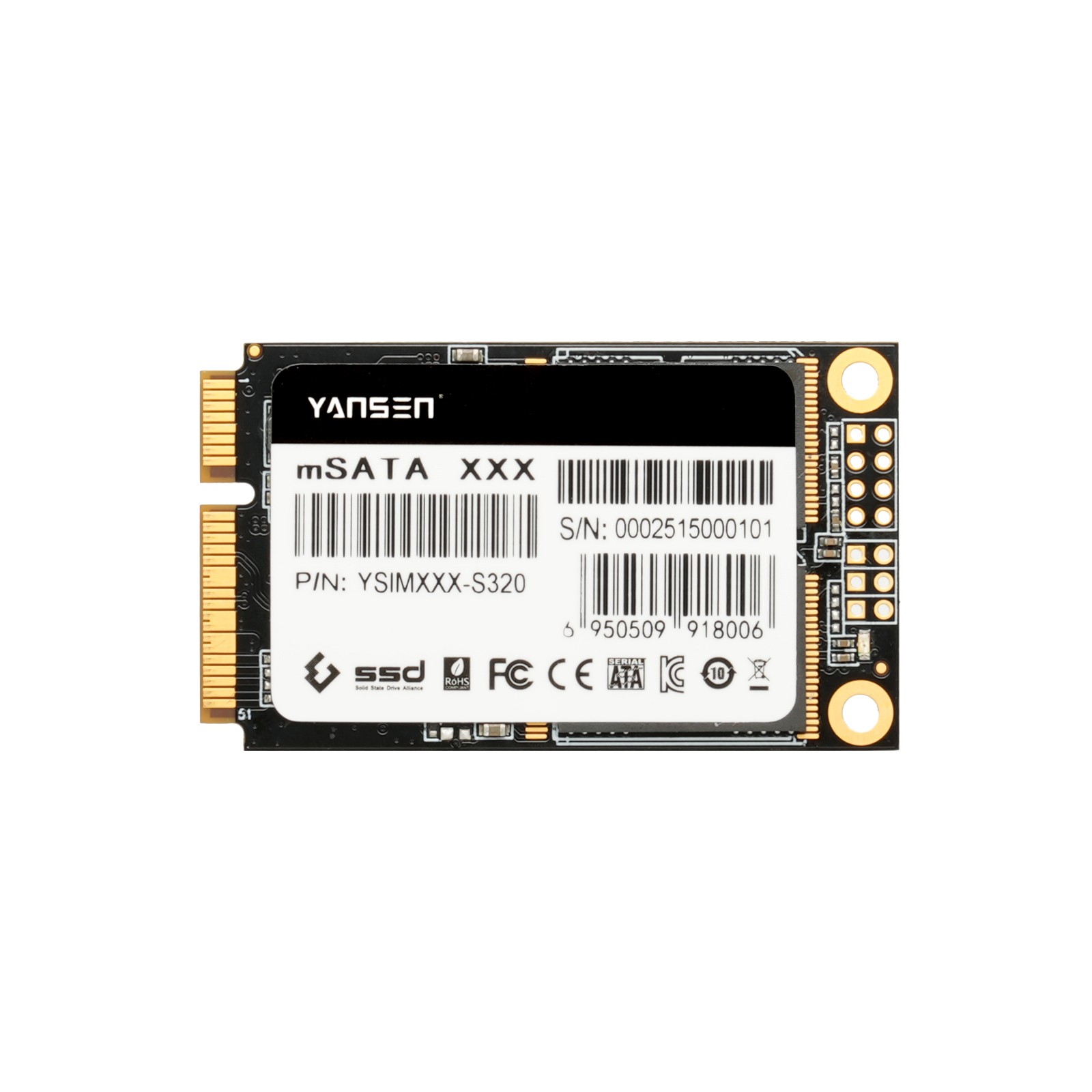 YSIMXXX-S320 mSATA工控級固態硬盤